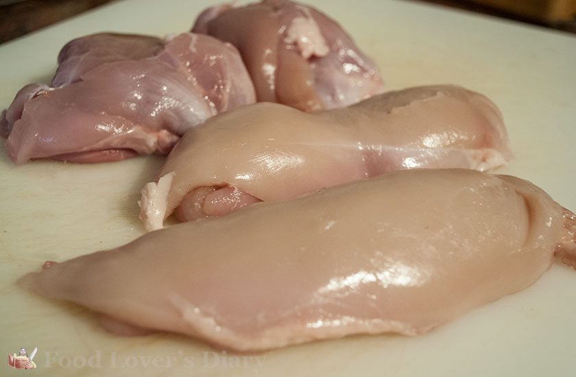 Two leg portions and two breasts - boned and skinned
